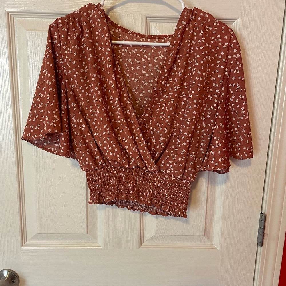 Orange dressy t-shirt